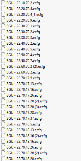 BGU ecfg files
